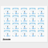 Dark Skin Princess Blue Floral Birthday Party Vierkante Sticker (Vel)