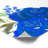 Dark Skin Princess Blue Quinceanera Welcome Poster (Hoek)