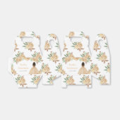 Dark Skin Princess Peach Floral Quinceanera Bedankdoosjes (Uitgevouwen)