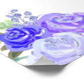 Dark Skin Princess Purple Floral Birthday Welcome Poster (Hoek)