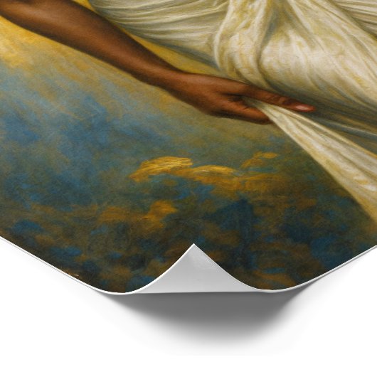 Dark-Skinned Angel With Black Wings Poster (Hoek)