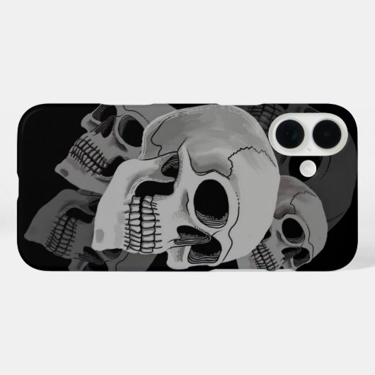 Dark Skull-cluster Case-Mate iPhone Case (Achterkant (horizontaal))