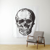 Dark Skull Design – Omarm de rand van de duisterni Wandkleed (In situ)