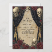 Dark Skull Halloween feest Kaart (Voorkant)