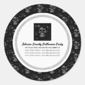 Dark Skull Party-stickers Ronde Sticker (Voorkant)