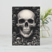Dark Skull thema Halloween Kaart (Staand voorkant)