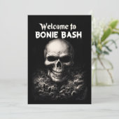 Dark Skull thema Halloween Kaart (Staand voorkant)