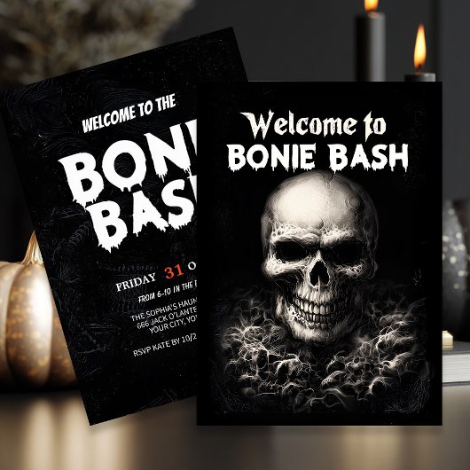 Dark Skull thema Halloween Kaart