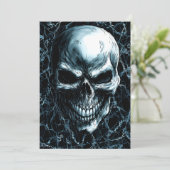 Dark Skull thema Halloween Kaart (Staand voorkant)