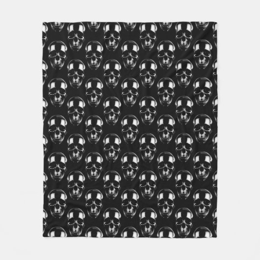 Dark Skulls Fleece Deken (Voorkant)