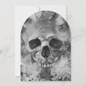 Dark Skulls Halloween Party Kaart (Achterkant)