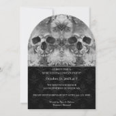 Dark Skulls Halloween Party Kaart (Voorkant)