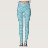 Dark Sky Blue Mermaid Fish Scale Legging (Voorkant)