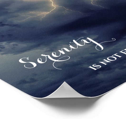 Dark Sky Lightning Inspirerend Serenity Quote Poster (Hoek)