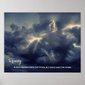 Dark Sky Lightning Inspirerend Serenity Quote Poster (Voorkant)