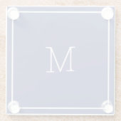 Dark Slate Blue Glass Onderzetter Glazen Onderzetter (Achterkant)