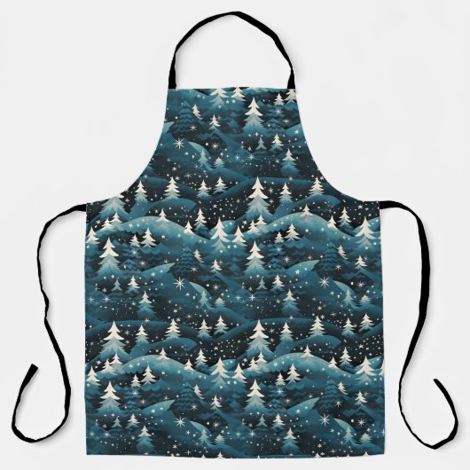 Dark Snowy Starry Night  Schort (Voorkant)