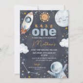 Dark Space Eerste reis rond de zon 1e verjaardag Kaart (Voorkant)