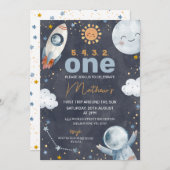 Dark Space Eerste reis rond de zon 1e verjaardag Kaart (Voorkant / Achterkant)