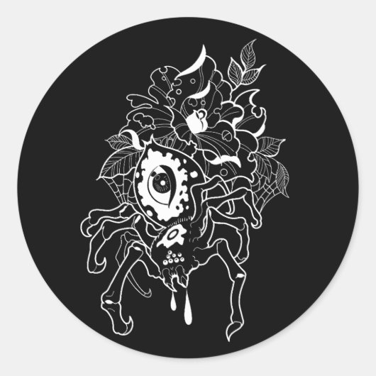 Dark Spider Ronde Sticker (Voorkant)