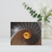 Dark Spiral Stairs Foto Briefkaart (Staand voorkant)