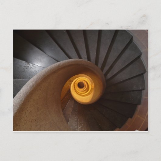 Dark Spiral Stairs Foto Briefkaart (Voorkant)