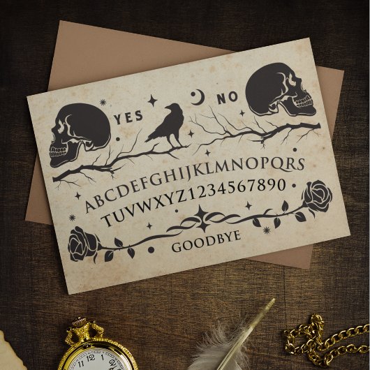Dark  Spirit Talking Board Raven Decoupage Tissuepapier