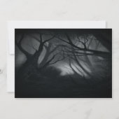 Dark Spooky Forest Invitation Kaart (Achterkant)