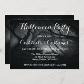 Dark Spooky Forest Invitation Kaart (Voorkant / Achterkant)