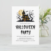 Dark Spooky Haunted House Volwassenen Halloween Pa Kaart (Staand voorkant)