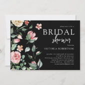 Dark Spring Floral | Botanisch Vrijgezellenfeest Kaart (Voorkant)