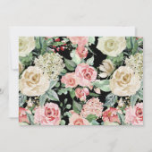 Dark Spring Floral | Botanisch Vrijgezellenfeest Kaart (Achterkant)