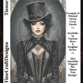 Dark Steampunk Lady Ringmaster DN7R Decoupage Tissuepapier
