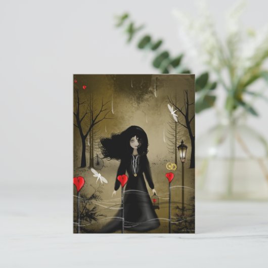 Dark Steampunk Valentijn Briefkaart (Staand voorkant)