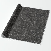 Dark Stylish Silver Grey Glitter Cadeaupapier (Uitgerold)