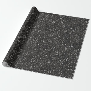 Dark Stylish Silver Grey Glitter Cadeaupapier