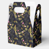 Dark Summer Night Cactus Pattern Bedankdoosjes (Geopend)