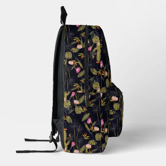 Dark Summer Night Cactus Pattern Bedrukte Rugzak (Links)