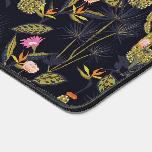 Dark Summer Night Cactus Pattern Bureaumat (Hoek)