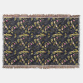 Dark Summer Night Cactus Pattern Deken (Voorkant)
