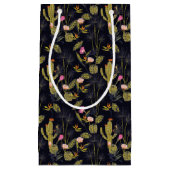 Dark Summer Night Cactus Pattern Klein Cadeauzakje (Voorkant)
