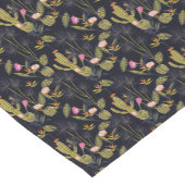 Dark Summer Night Cactus Pattern Korte Tafelloper (Hoek)