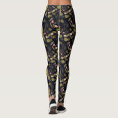 Dark Summer Night Cactus Pattern Leggings (Achterkant)