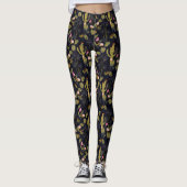 Dark Summer Night Cactus Pattern Leggings (Voorkant)
