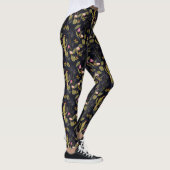 Dark Summer Night Cactus Pattern Leggings (Rechts)