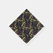 Dark Summer Night Cactus Pattern Servet (Hoek)