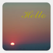 Dark Sunrise Vierkante Sticker (Voorkant)