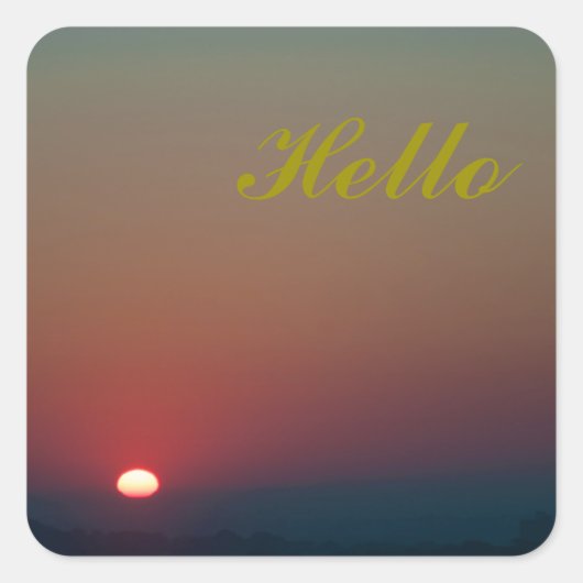 Dark Sunrise Vierkante Sticker (Voorkant)