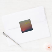 Dark Sunrise Vierkante Sticker (Envelop)