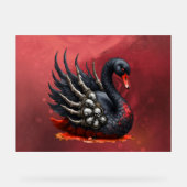 Dark Swan of Bones – Gothic Elegance  Acryl Bord (Voorkant)